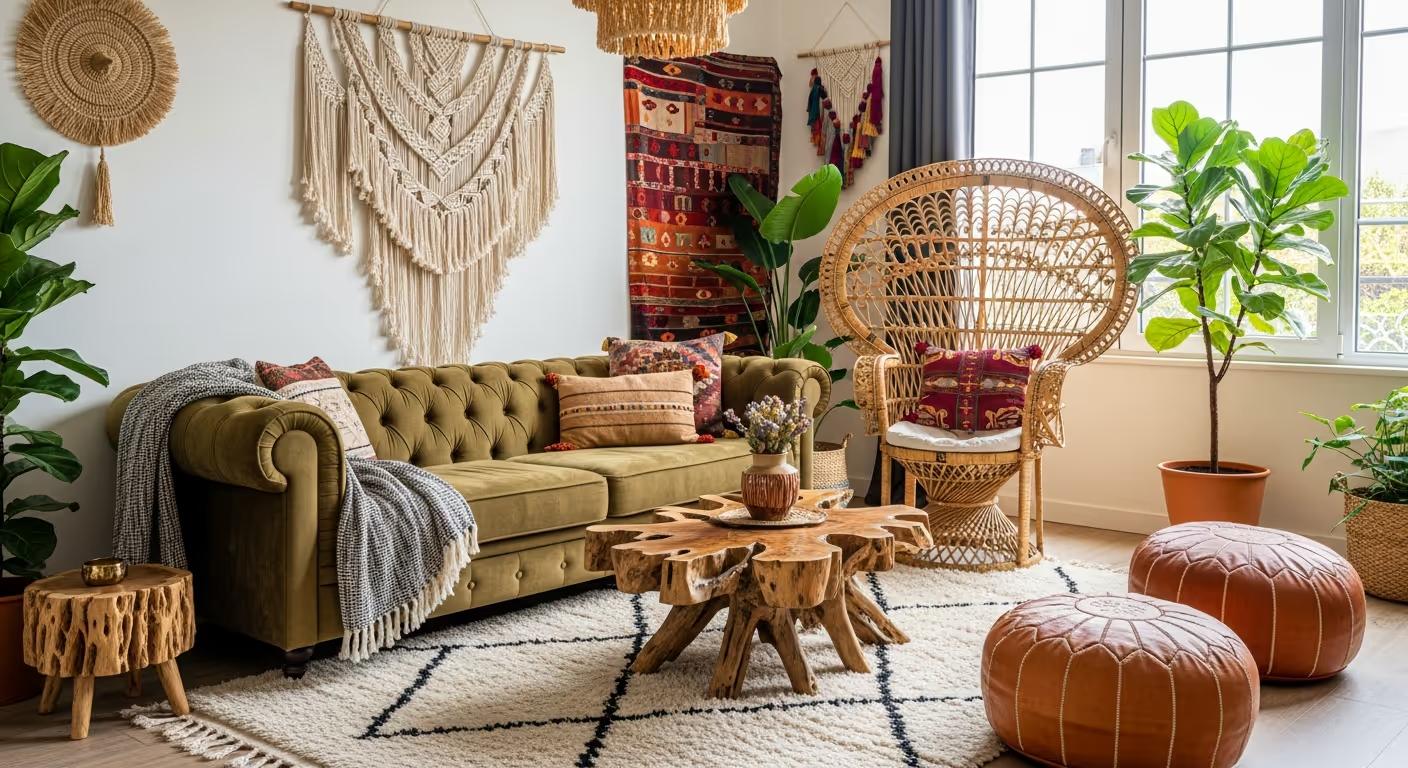 Bohemian (Boho) Interior Design - The Boho Living | Clara AI