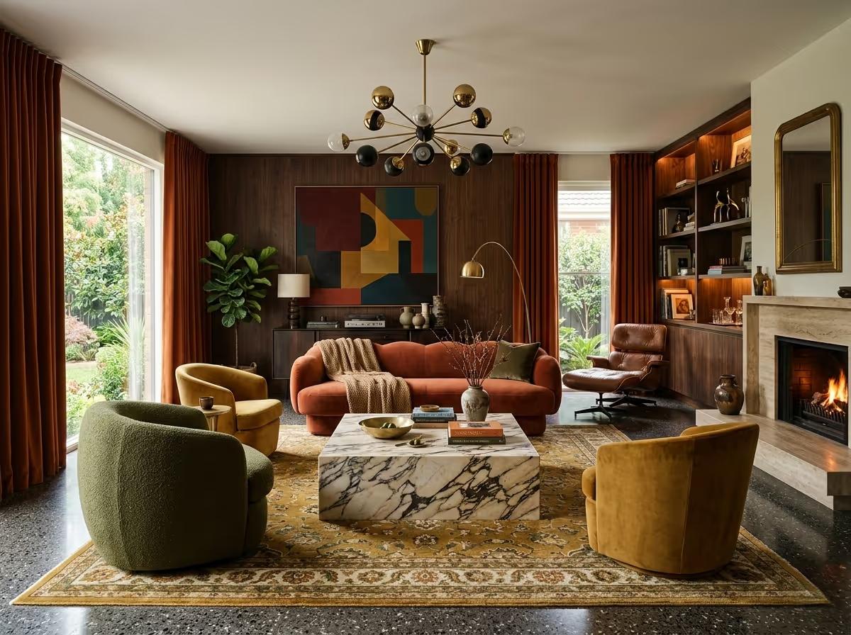 Mid-Century Lux - AI Mid-Century Lux Interior Design | Clara AI