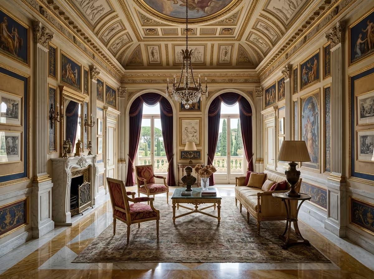 Neoclassical Interior Design - The Roman Room | Clara AI