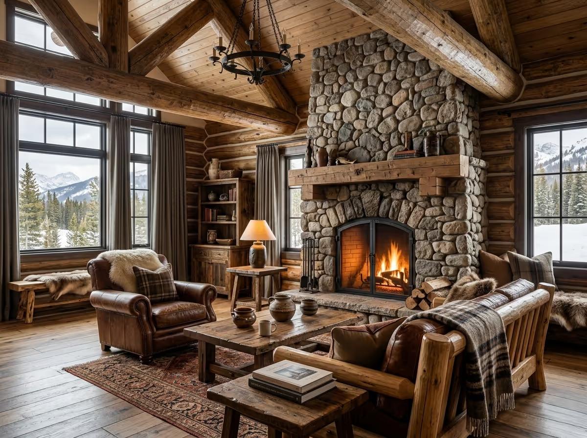 Rustic Interior Design - The Mountain Retreat | Clara AI