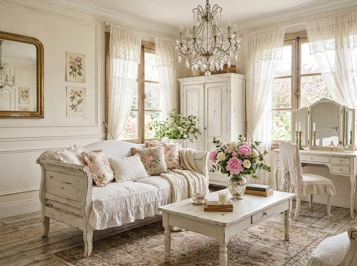 Shabby Chic Interior Design - The Vintage Romance | Clara AI