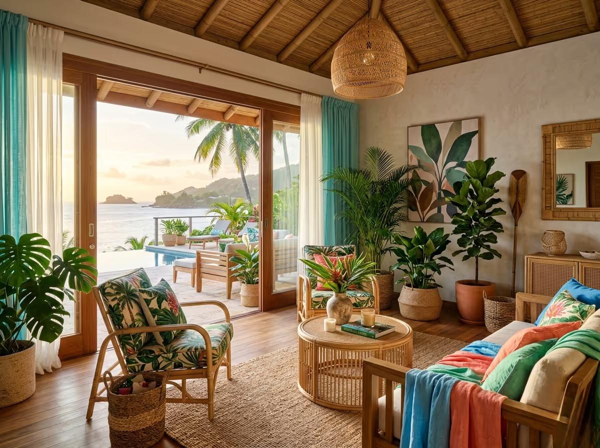 Tropical Interior Design - The Island Retreat | Clara AI