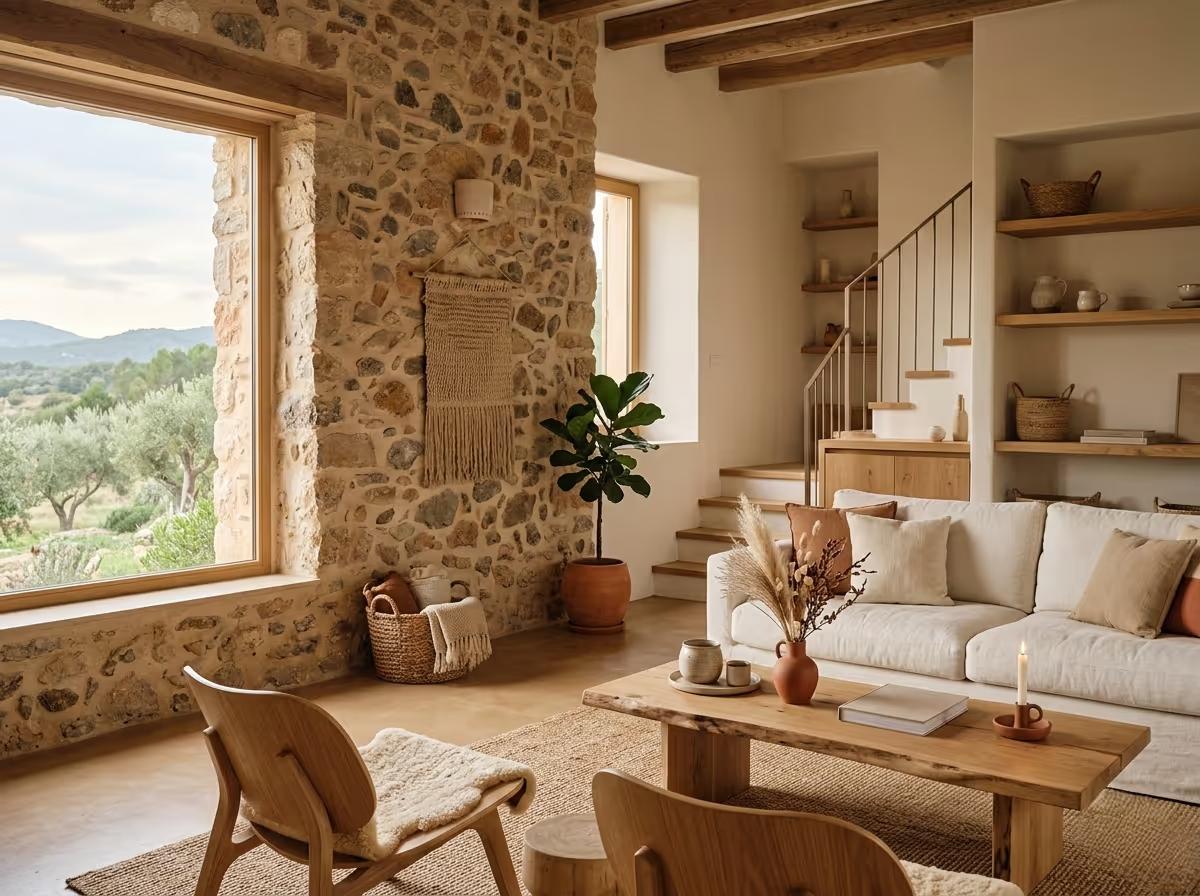 Warm Minimalism Interior Design - The Earthy Retreat | Clara AI